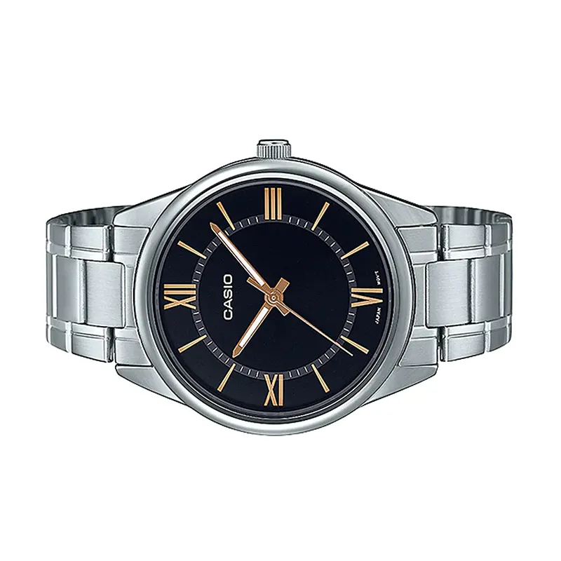 Casio Enticer Black Dial Triple-fold Men's Watch- MTP-V005D-1B5